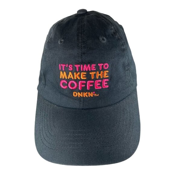 Dunkin Embroidered "Its Time To Make The Coffee" Black Baseball  Employee - Picture 1 of 9